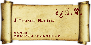 Énekes Marina névjegykártya